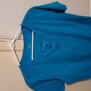 Classic Women's Vibrant Blue Button Down Shirt